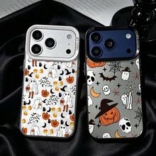 Halloween Ghost Pattern For IPhone 17 Air 16 15 14 13 12 11 Pro Max Plus Shockproof Plating Matte Cover Phone Case FJVT - 003 - 查看 2