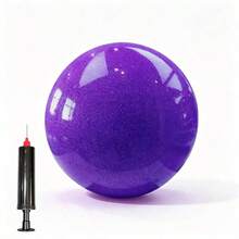 15cm/5.29inch Glitter Rhythmic Gymnastics Ball, Low‑Bounce Thickened Burst‑Proof Gym Ball With Air Pump, Slightly Tacky Surface For Secure Grip, For Beginner Home Practice, 6 Colors Optional - Multicolor - View 7