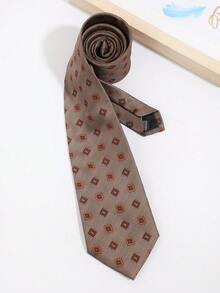 1PC Fashionable Retro Men's Small Plaid Pattern Tie, Comfortable And Versatile, Suitable For Daily Wear, Shopping, Business, Banquet, Party, Date - Multicolor - View 5