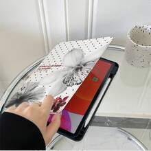 1件裝黑色波點復古黑白花卉360度旋轉平板保護殼,相容 iPad Air 6/5/4 與 10 (10.9 吋)、iPad Pro 2024、Air M3/A16 2025、 Galaxy Tab S9 FE/S8 Plus/S7/S10、OPPO Pad、 MatePad、Vivo Pad、Honor Pad、Xiaoxin Pad - 彩色 - 查看 5