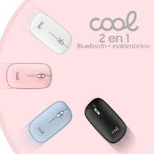 Ratón Inalámbrico COOL Slim Silencioso 2 en 1 (Bluetooth + Adap. USB) Blanco - Ver 6