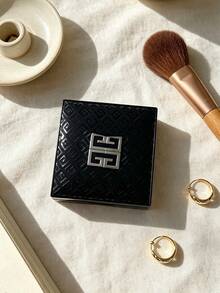 Givenchy Parfums Black 4G Logo Square Compact Makeup Mirror Portable Travel Hand Mirror - Black - View 3