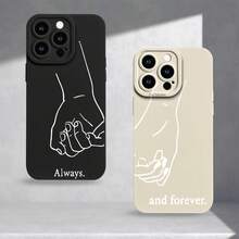 Phone Case: Couple Locks Pattern UV Printing Angel Eyes Soft Phone Case Phone Shell Matte Phone Cover 360 Degree Full Protection For IPhone 11 12 13 14 Pro Max 15 XR X/ XS 7 8 Plus SE  For Smartphone - Black - View 5