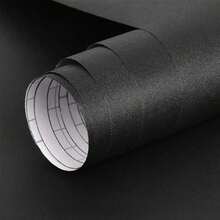 Waterproof Black Matte Vinyl Film - Peel And Stick Sticker, Suitable For Kitchen Countertops, Cabinets Renovation, Furniture - A - View 2