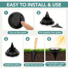 1PC Solar Disc Ground Light, Stainless Steel Shade Warm White LED In-Ground Light, Auto Light Sensor Outdoor Landscape Lamp For Garden, Lawn, Pathway, Driveway, Yard And Stairs - Solar Ground Lights Warm White - View 7