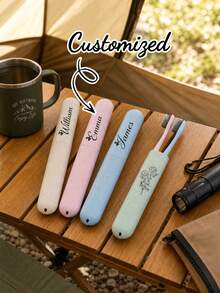 Customizable Wheat Straw Toothbrush Holder (Custom Name/Logo) - Multi-Compartment Travel Storage Box, Made Of Portable And Durable PP Material, Suitable For Men, Women And Family Use - Multicolor - View 3