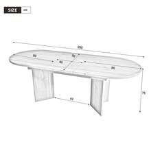 Dining Table Brown Made Of Wood For Dining Room And Kitchen - 胡桃木 - 查看 4