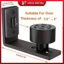 Sliding Wardrobe Door Bottom Track Flush Design Wall-Mounted Adjustable Roller Smooth Scratch-Free Door Hardware Set - 1pc - View 2