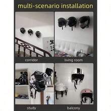 1/2pcs Rotatable Motorcycle Helmet Wall Mount Bracket, Load-Bearing Rustproof Helmet Display Hook, Multifunctional Riding Gear Storage Hanger For Garage & Cycling Room - Multiple Styles - View 6