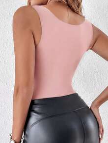 3pcs Seamless Base Layer Tank Tops, Nude Feel Camisole, Fitted Back-Flattering Innerwear/Outerwear - Multicolor - View 3