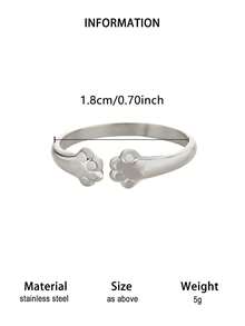 1 Buah Cincin Terbuka Bentuk Cakar Kucing Enamel Hitam Putih Lucu untuk Wanita, Cincin Stainless Steel Terbuka yang Dapat Diatur, Cincin Emas, Perhiasan Hewan Lucu untuk Pecinta Kucing - MultiWarna - View 15