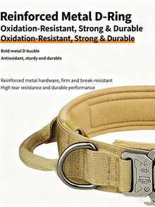 Tactical Dog Collar, Heavy Duty Nylon Dog Collar With Quick Release Buckle And Control Handle, Adjustable Pet Collar For Medium To Large Dog Training, Walking, Outdoor - Multicolor - View 5