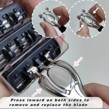 High-Quality Gradient Color Women's Manual Shaving Set With 6/12/18/24 Replacement 6-Layer Stainless Steel Razor Blades, Washable Razor For Intimate Areas, Underarm Hair, Leg Hair, Shaving Tool, Body Grooming Razor, Men's Shaving Razor, Beard Razor, Daily Hair Trimming, Premium Travel Choice - 1 Gradient Blue Handle + 6 Replacement Blades - View 7