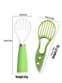 1 bộ dụng cụ cắt bơ đa năng 3 trong 1, thìa tách hạt bơ và cắt trái cây, phù hợp cho salad, thanh long và kiwi, dụng cụ nhà bếp làm salad - Xem 2