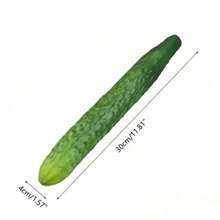 Realistic Artificial Vegetable Decor, Soft Fake Eggplant And Cucumber Replica For Display - Multicolor - View 11