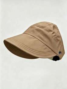 1 buah Topi Pelindung Matahari Wanita Bertepi Lebar yang Bernapas, Desain Terbuka di Bagian Atas, Cocok untuk Rambut Dikuncir, Topi Matahari Musim Panas, Dapat Dilipat dan Portabel - MultiWarna - View 5