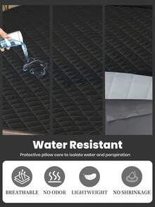 1pc Waterproof Dustproof Mattress Protector Cover With Elastic Band, Soft & Breathable, Black, Suitable For All Seasons - Black - View 6