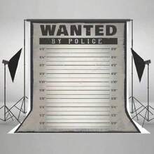 Police Lineup Height Chart Suspect Photography Background Police Theme Suspect Mystery Party Decoration Background Portrait Photography Background Vinyl - 1 - View 1