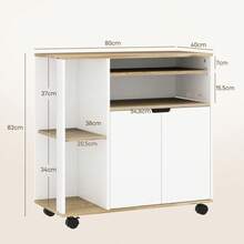 Storage Islands & Carts - Natural Wood + Wood - View 7