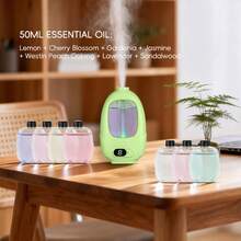 Smart Home Aromatherapy Diffuser, Wall-Mounted & Desktop Dual-Use Fragrance Diffuser, 9 Adjustable Mist Modes, Digital Display, One-Touch Control, Fine Mist Diffusion, Compatible With Various Essential Oils, Suitable For Bedroom, Living Room, Office, Hotel And Other Spaces, Portable And Easy To Place, Ideal For Holiday And Daily Practical Gift - 1PC - View 9