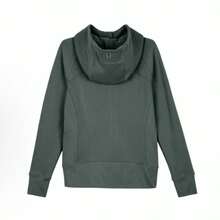 Lululemon Women's Scuba Full-Zip Hoodie Classic Hooded Jacket Fit Track Jacket Full Zip Outerwear Breathable Warm Athletic Sweatshirt With Thumbholes - 森林綠 - 查看 2