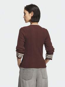 Adidas Originals Women's Crew Sweater Knit Pullover KS5966 - Burgundy - View 3