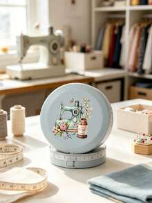 Retractable Soft Tape Measure, Mini Portable Soft Ruler, Double-Sided Centimeter/Inch Dual Scale, 150cm/60in Length, Printed With Bow And Sewing Machine Pattern, Flexible Soft Tape Suitable For Sewing, Cutting, DIY Crafts, 3D Measurement, Fitness Studio And Clothing Industry, Home Tailoring Sewing Office Home Learning, Perfect Gift For Craft Enthusiasts - Multicolor - View 3