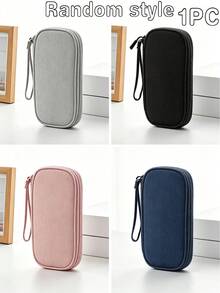 New Creative Portable Power Cable Organizer Bag, USB Flash Drive And Earphone Storage Pouch, Portable Design, Multi-Layer Data Cable Organizer Bag, Suitable For Travel, Business Trip, Office, Study And More - A - View 9