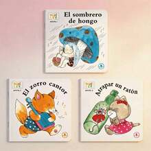 10Pcs Spanish Story Books For Kids, Animal Theme Early Learning Picture Book Set, Educational Bedtime Reading Gift For Toddlers Boys Girls - Multicolor - View 9