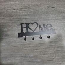 1pc Home Love Shaped Wall-Mounted Key Holder Organizer With Hooks, Suitable For Living Room Home Decor - A - View 9