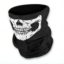 Minimalist Fashion Halloween Mask, Scary Skull Jaw Mask, Skeleton Ghost Gloves, Suitable For Halloween Performance Party Costume Props - Black - View 6