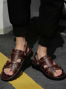 Men Sandals - Brown - View 3