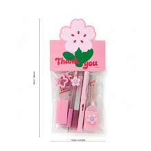 Set Alat Tulis Bermotif Bunga, Pita Koreksi Macaron, Perlengkapan Belajar Siswa Mini Portabel - Beraneka warna - View 8