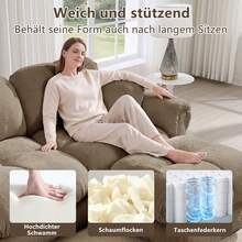 Sofa Brown Made Of Chenille For Living Room - 棕色雙人座 - 查看 6