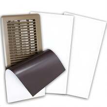 4PCS, 2D Flat Magnetic Vent Covers, White Pattern, 5.5*12IN, Suitable For Floor, Wall, Ceiling Vents, RV, Air Conditioner Outlets - White - View 3