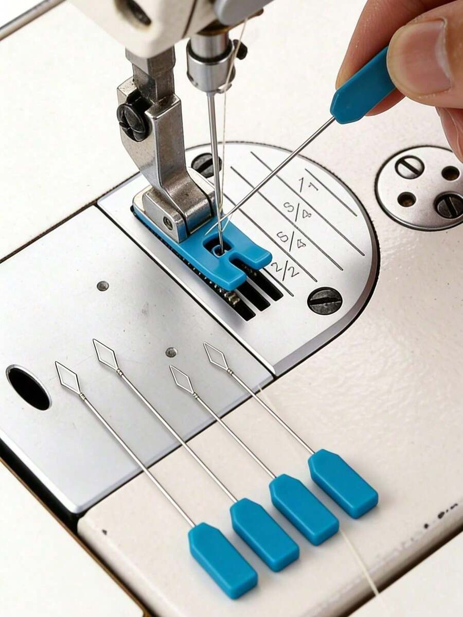 Home Sewing Machine, Sewing Machine, Fast Sewing Machine, Sewing Accessories, Portable And Compact, S/M And L Sizes, Compatible With Multiple Sewing Machine Models, Easy To Use, Suitable For Home Cutting And Sewing Projects. Suitable For Elderly, Includes Plastic Thread Stripper, Modern Home Plastic Threader, Beading Tool, Cylindrical Threader Kit And Beading Needle Auxiliary Tool. - Multicolor - View 1
