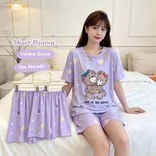 Women's 4-Piece Pajama Set - 4 - View 3