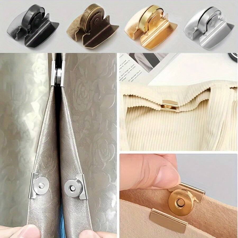 Magnetic Snap Fastener Accessories Strong Magnetic Buckle Leather Bag Snap Button Hidden Button No-Sew Snap Fastener
