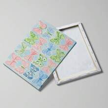 1 pièce Affiche sur canevas papillon aquarelle colorée avec ou sans cadre, ailes de papillon abstraites fantaisistes, style Grandmillennial preppy, impression d'art mural esthétique pour chambre d'adolescente, dortoir, salon, chambre à coucher, décoration de maison moderne - A - Voir 3