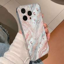 1 pieza Funda de teléfono minimalista con patrón de mármol de concha, alta transparencia, anti-caída, anti-rayones, anti-huellas, carcasa suave de TPU transparente, protección de lente de cámara compatible con Apple, Nothing, Pixel, funda protectora - Multicolor - Ver 3