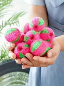 6pcs Random Color Washing Machine Lint Remover, Nylon Material, Can Clean Clothes, Capture Pet Hair, Washing Machine Dedicated Magic Lint Brush (1/3/6pcs Random Color) - A - View 1