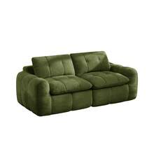 Sofa Green Made Of Chenille For Living Room And Lounge - 綠色雙座 - 查看 6