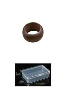 Wooden Napkin Rings Round Rustic Style Napkin Vintage Table Decor Suitable For Dinner Party Wedding Table - Multicolor - View 11