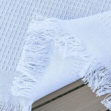Vintage Linen Picnic Tablecloth, Multifunctional Picnic Mat, Outdoor Camping Blanket, Grass Mat, And Car Trunk Decorative Mat - White - View 3