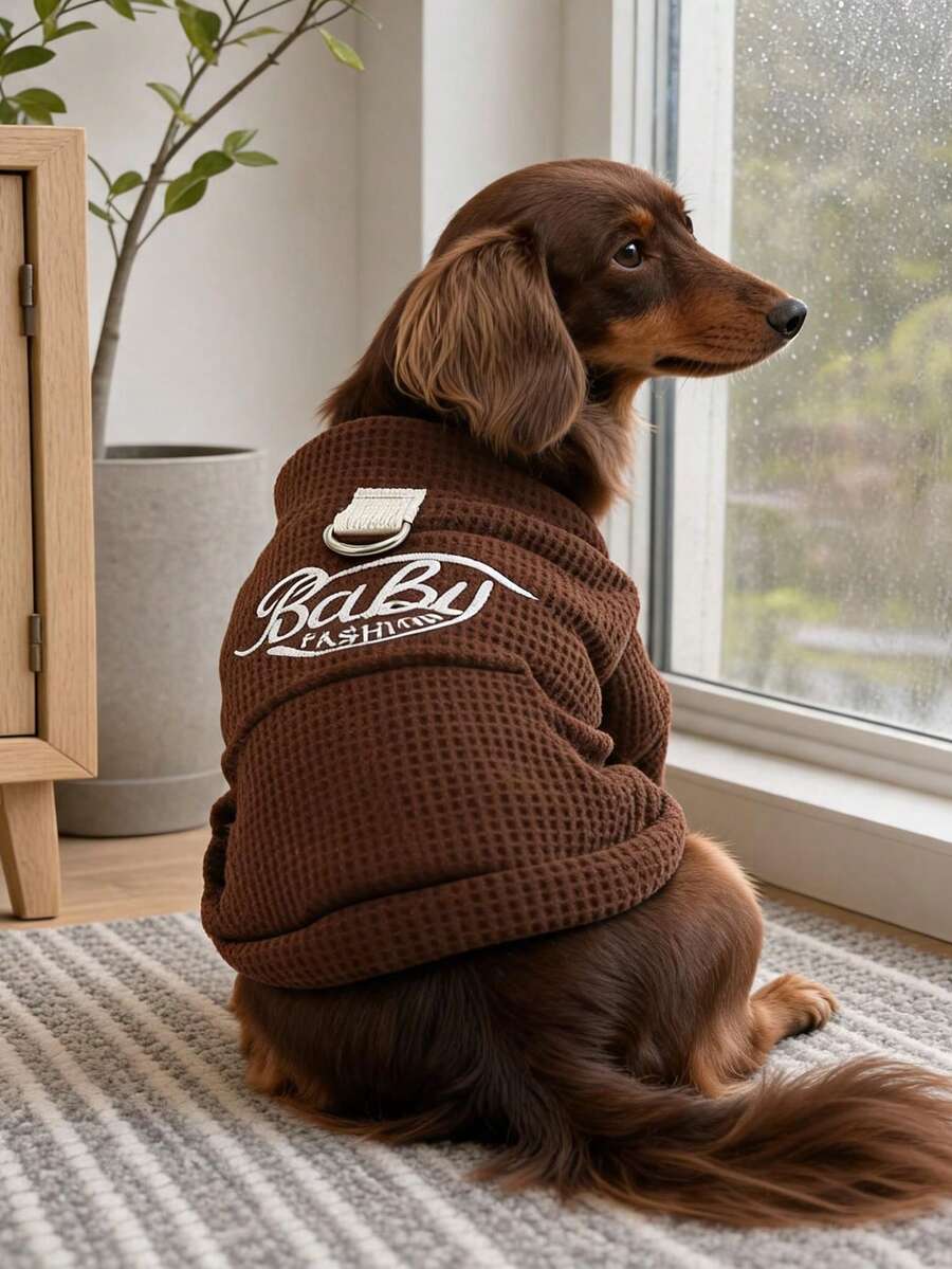 1pc Pet Clothes Dog Cat Apparel Small Dog Puppy Cute Fashionable Baby Jacket - Coffee Color - Coffee Brown - View 1