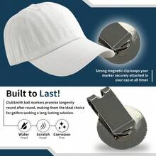 1pc Golf Hat Clip With Ball Marker, Detachable Golf Ball Position Marker Outdoor Golf Accessories - Multicolor - View 5