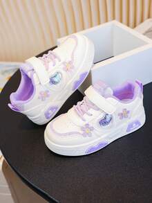 Boys Girls Fashion Casual Kids Sneakers Hook And Loop Spring Autumn New Style Boys Sports Shoes Student White Shoes Suitable For All Seasons - Black - View 2