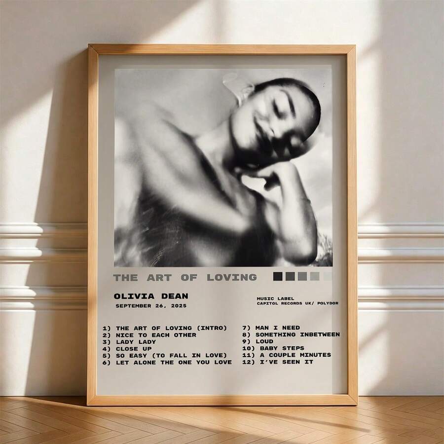 1pc Olivia Dean Poster, Olivia Dean Wall Decor, Wall Art Print, Home Decor, Gift For Music Lovers, Summer Vibe Decorative Poster Canvas Wall Art Room Home Decor (Unframed) - Multicolor - View 1
