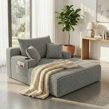 Black and White Plaid-65 Inch