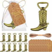 Juego de 24 abridores de botellas con forma de bota de vaquero, juego de recuerdos con temática occidental, adecuado para bodas, baby showers, Día de San Valentín, fiestas de cumpleaños y otras ocasiones como regalos para invitados y decoraciones - Multicolor - Ver 6